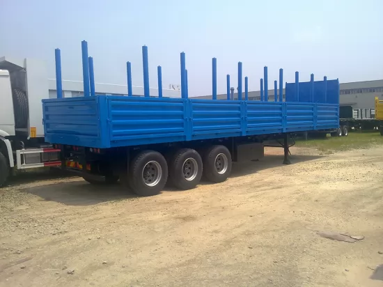 3 axles log semi trailer