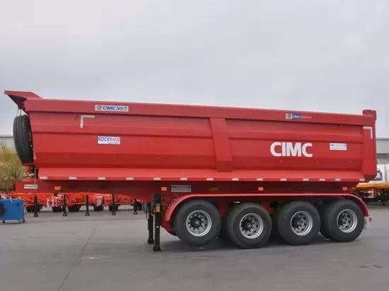 4 axles tipper semi trailer