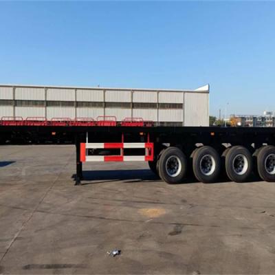 4 axles flatbed semi trailer